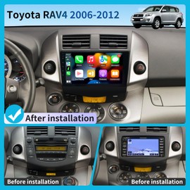 for Toyota RAV4 Radio Stereo(JBL-Version) 2007 2008 2009 2010 2011 2012 Android 14 Touch Screen Car Audio Wireless Carplay& Android Auto FM,Bluetooth,WiFi, GPS Backup Camera Pantalla para