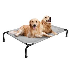 Simple Trending Dog Bed Raised for Extra Large Dog, Waterproof XL Pet Cot, Breathable Big Dog Bed Load 400lb, Grey