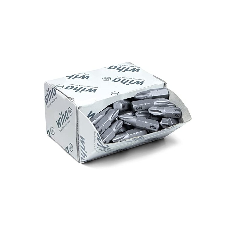 Wiha Bit Set Standard 25 mm Phillips (PH2) 50-Piece 1/4