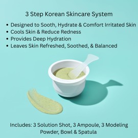 LEADERS 3X Boosting Modeling Mask | 3-Step Korean Skincare with Tea Tree Set of 3 | Soothing, Hydrating & Comforting for Irritated Heated Skin | Relieve Skin Sensitivity - 3 Pack (Teatree)