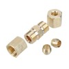 JUSTBAIXUE 5 Piece Brass Brake Line Union Fitting Straight Resuder
