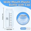 DEMORA Plastic Bottles with Airtight Caps 32oz/1000ml, Food Grade Wide