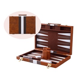 UPSEA Backgammon Set 2 players, Backgammon Board Game with Leather Case for Family Fun and Friendly Competitions, travel Backgammon Game