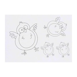 4 x 'Goofy Robin' Temporary Tattoos - Water Resistant, Skin-Safe, Non-Toxic Transfers, Mixed Sizes (TO00083912)
