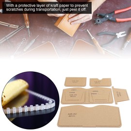 Short Wallet Acrylic Template, Acrylic Purse Pattern Stencil Model for Handmade Leathercraft