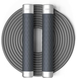 PROIRON Corda per Saltare Pesante, corda da saltare Professionale con Pesi, Manico in Alluminio, Jump Rope per Boxe, Fitness, Perdita di Peso- Nero