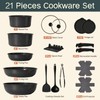Pots and Pans Set Non Stick 21 PCs, Stackable Cookware