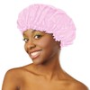 Donna Gorro Ducha Forro Satén Mujer Seda Pelo Rizar Cabello Dormir Color Rosa