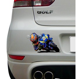 Alex Rins 42 cornering Cartoon effect funny Decal Sticker Car, Van, Laptop, Doors or Walls ideal for Camper Vans, Caravans Cars and Vans National Pride