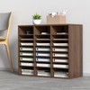 VEVOR 24-Compartment Office Mailbox, Adjustable Shelves, Wood Literature Sorter 29x12x24.4
