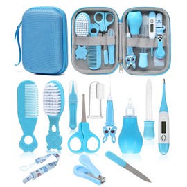 Baby Healthcare and Grooming Kit, Safety Newborn Nursery Baby Care Kit, with Hair Brush Comb, Nail Clipper, Thermometer, Pacifier Clip, Baby Registry Search, Baby Girl Boy Newborn Essentials