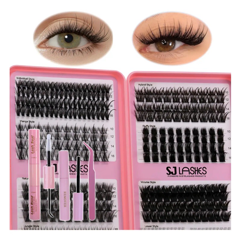 Kit De Extensión De Pestañas Diy Con Pestañas Inferiores