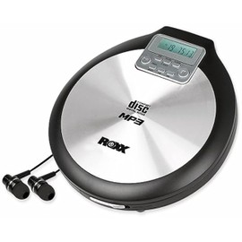 ROXX Portable CD Player with Headphones MP3 Capable Antishock Discman with Power Supply PCD 600