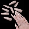 SIUSIO Pack of 400 Colourful Coffin Nails, Full Cover Press