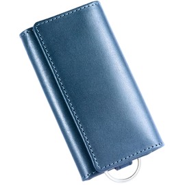 Eredita Men's Key Case, Tochigi Leather, 5 Rows, navy
