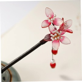 Ipetboom Traditional Hairpin Retro Chinese Style Flower Hair Chopstick Metal Hair Clip Exquisite Craft for Women's Messy Bun