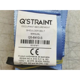Q'Straint QSTRAINT OCCUPANT SECUREMENT MANUAL SHOULDER BELT Q5-6410-S IN BLUE W/ HOOK