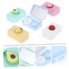 Beavorty 5pcs Unique Cartoon Design Lens Cases Plastic Storage Boxes