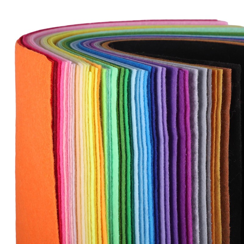 46 Pcs Felt Fabric Sheets, 12 x 12 Inch 46