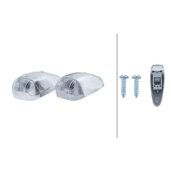 HELLA 2PF 001 638-011 Position Light - mounting - Lens