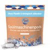 Dishwasher pods without plastic, colours and fragrances, biodegradable dish washing