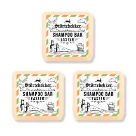 Störtebekker® Premium Solid Shampoo Easter Edition (Bergamot) (x3) - Handmade Vegan Shampoo for Men & Women - Scented Shower Care for Skin and Hair - Moisturising Shampoo