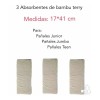 Paquete 3 Absorbentes Refuerzos Bambú Pañal Grande Junior