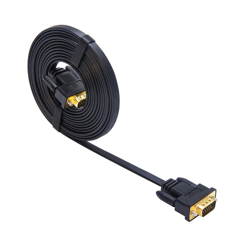 DTECH 5m D-Sub 15pin Male to Male Ultra Thin Flat