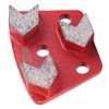 3PCS Trapezoid Diamond Floor Grinding Pad Disc #30 Grit Metal