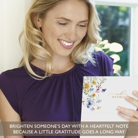 Gooji Thank You Cards with Envelopes 4x6 Matching Parchment Envelopes, Assorted Bulk Packs, Watercolor Birthday Party, Baby Shower, Bridal Shower, Weddings, Greeting Cards, Blank Notes