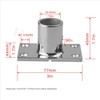 RANYUSS Boat Hand Rail Fitting-90 Degree 7/8 inch(22.4MM) Rectangular Base-Marine
