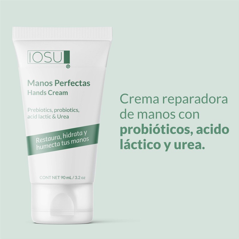 iOSU Crema Manos Perfectas -Reparadora con prebióticos y probióticos -