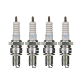 Spark Plug Set BR6ES 4 Pieces - Fits Honda MT 50 S, Scooters/Motorcycles - Spark Plugs 14mm Shielded