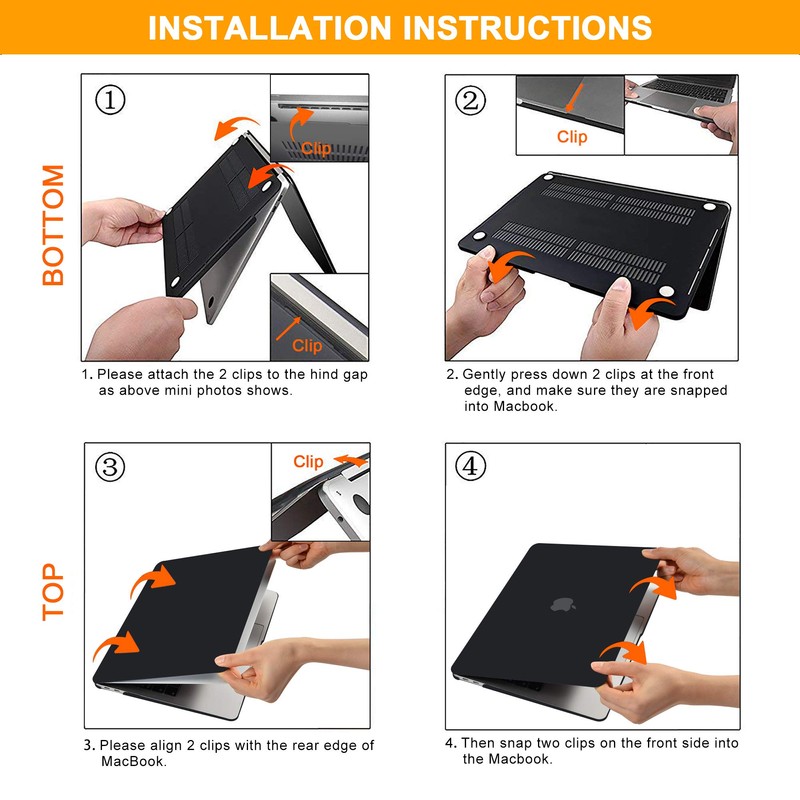 TECOOL Case Compatible with MacBook Pro 15 Inch 2016-2019 with
