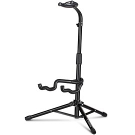 CAHAYA Guitar Stand Floor - Folding Universal Guitar Holder for Acoustic Electric Guitars Bass Guitar Adjust Height from 30.7 to 37 In Folding Tripod Guitar Stands with Neck Holder