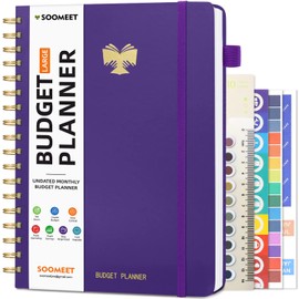 Soomeet Budget Planner - Monthly Bill Organizer with Pockets. Undated Financial Organizer with Expense Tracker Notebook, Budgeting Journal and Budget Book to Control Your Money. Large Size - 7" x 10"