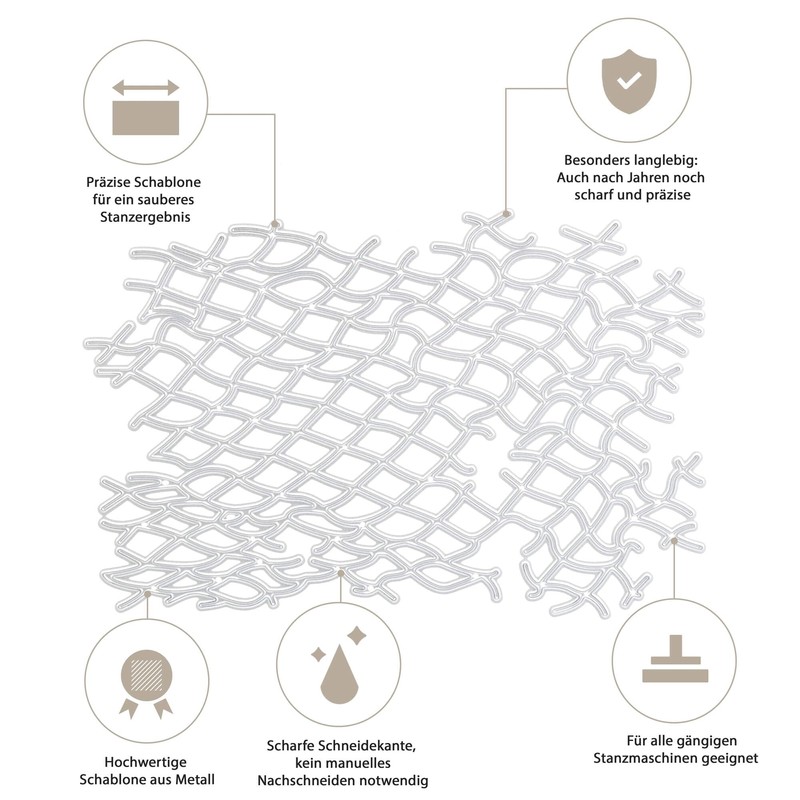 Stanzenshop Punching Stencil: Fishing Net - Your Key to Creative