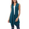 Urban CoCo Women’s Sleeveless Asymmetric Hem Open Front Cardigan Vest