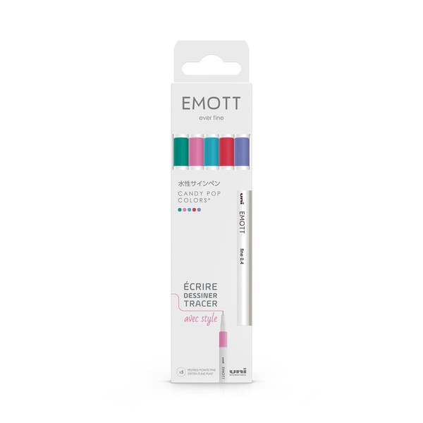 uni-ball Emott Uni Mitsubishi Pencil - 5 Felt Tip Pens