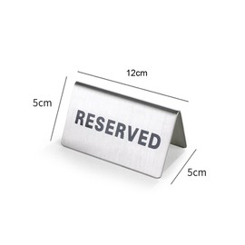 2Pcs Metal Reserved Table Signs Guest Reservation Table Double-Sided Reserved Seat Signs Table Top Reserved Sign for Restaurants, Wedding, Ceremony and Events, 4.7 x 2 Inches