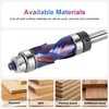 SpeTool Coated Flush Trim Router Bit 1/4 Shank with Top