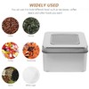 PACKOVE Small Metal Storage Box with Lid Square Silver Metal