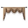 ELKCA Thick Chenille Window Curtains Valance for Living Room Coffee