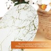 7PCS Drink Coaster Reversible Leather Round Platinum Marble Appearance 10cm