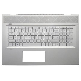 wzqrps Replacement Laptop Upper Case Palmrest Backlit Keyboard Assembly Part for HP Envy 17-BW 17T-BW TPN-W137 17-bw0xxx 17T-BW000 17-BW0011NR 17M-BW0013DX L20714-001 Silver