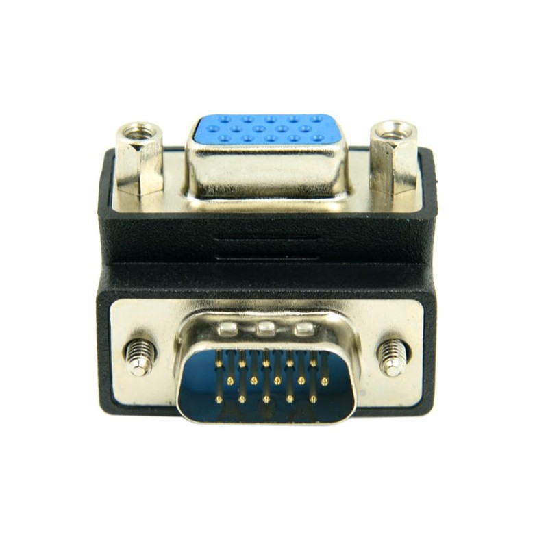 NFHK Adaptador VGA Macho a Hembra 15 Pines 270 Grados