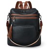 OPAGE Leather Backpack Purse for Women Fashion Tassel Ladies Shoulder