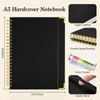 Bullet Dotted Journal Spiral Notebook, 300 Pages Leather Notebooks with