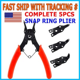 Frentaly 4 in 1 Snap Ring Pliers Plier Set Circlip Combination Retaining Clip Heavy Duty