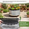 Large Rolling Garden Planter Box with Geotextile Grow Bag &